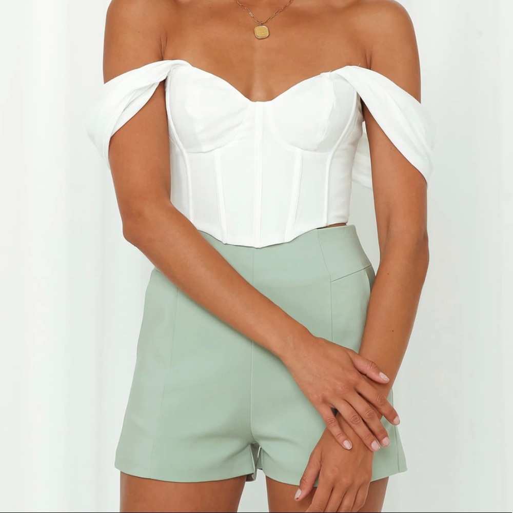 Hello Molly This Magic Moment white crop top